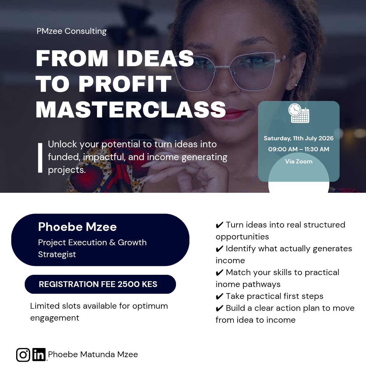 From Ideas to Profit Masterclass Poster